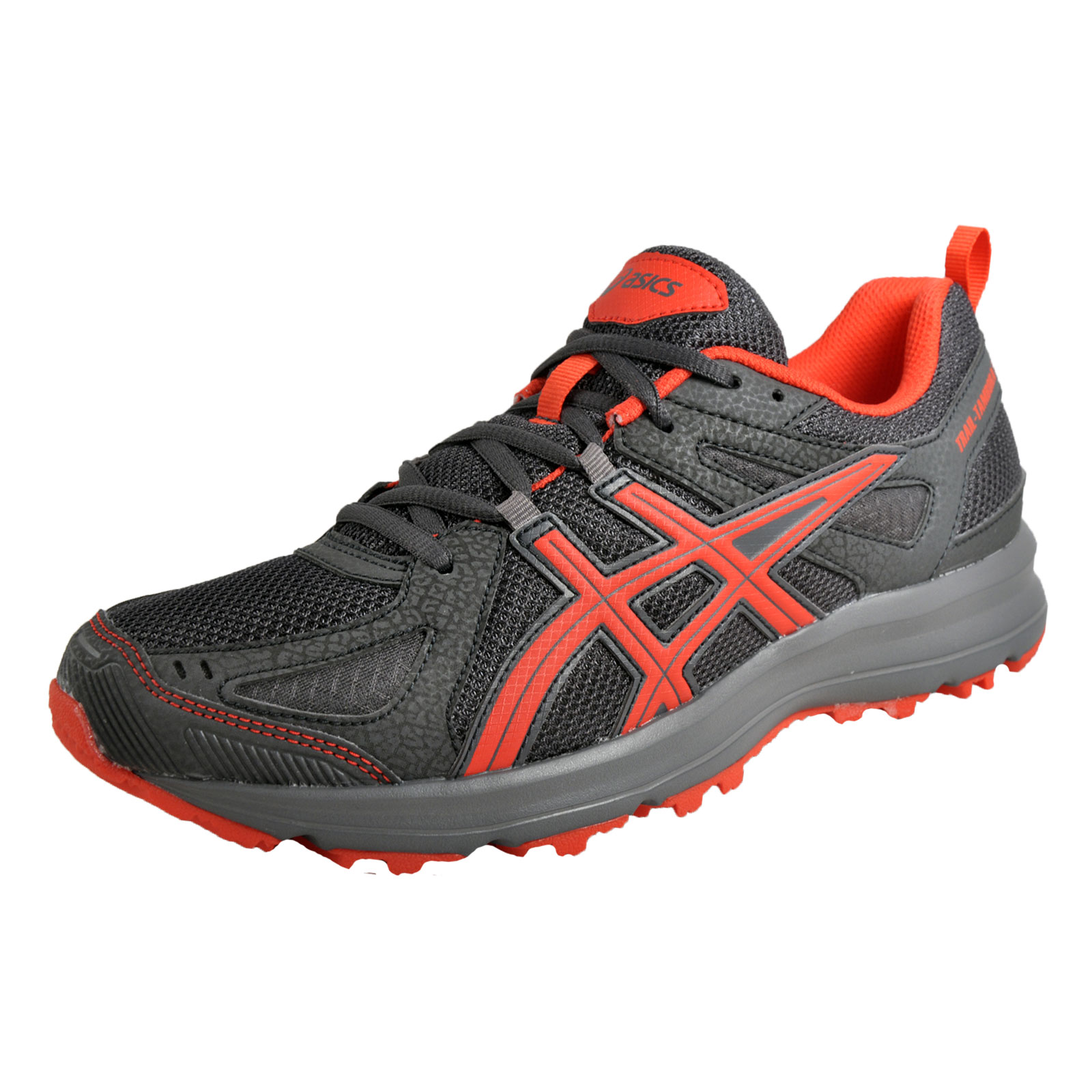 Asics Trail Tambora 5 Mens All Terrain Running Shoes Black Red | eBay