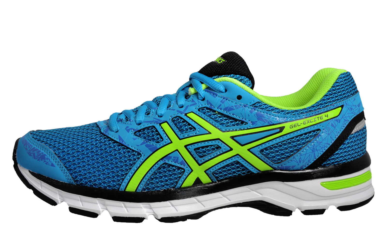 Asics Gel-Excite 4 Mens Running Shoes Gym Fitness Trainers Blue | eBay