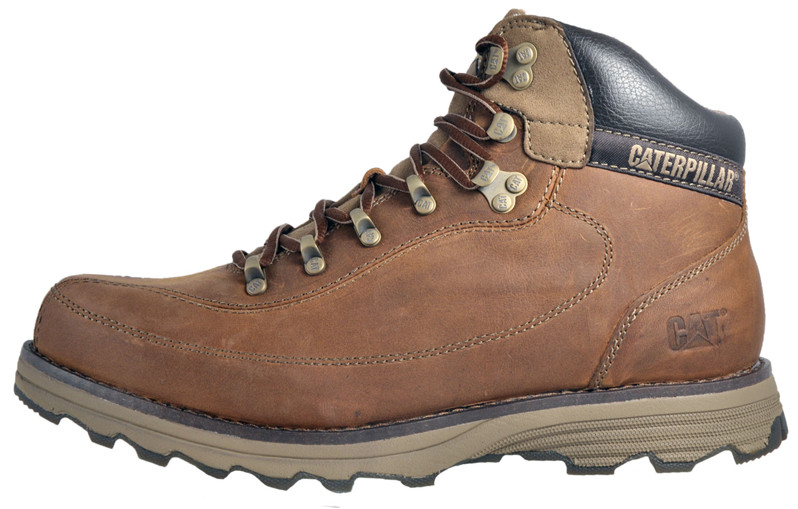 Caterpillar CAT Highbury Mens Outdoor Casual Walking Boots Boston Brown ...