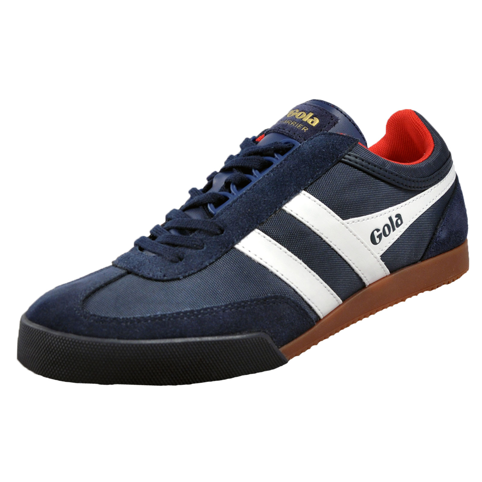 Gola Classics Super Harrier Mens Vintage Retro Trainers Navy White Red ...