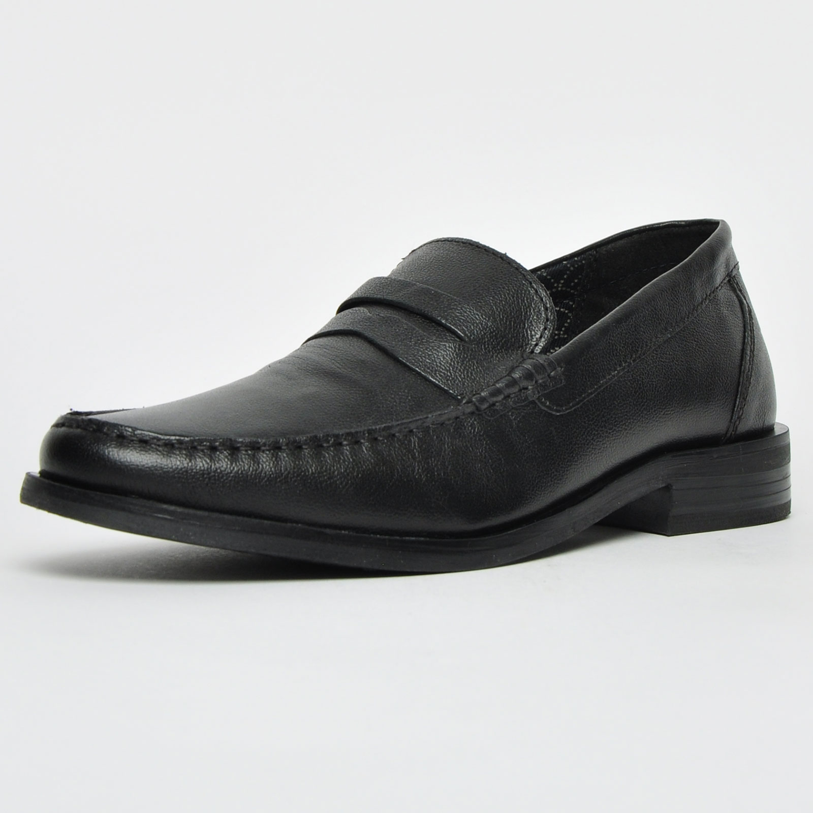 Red Tape Vacheta Mens Loafer Leather Slip On Shoes Black | eBay