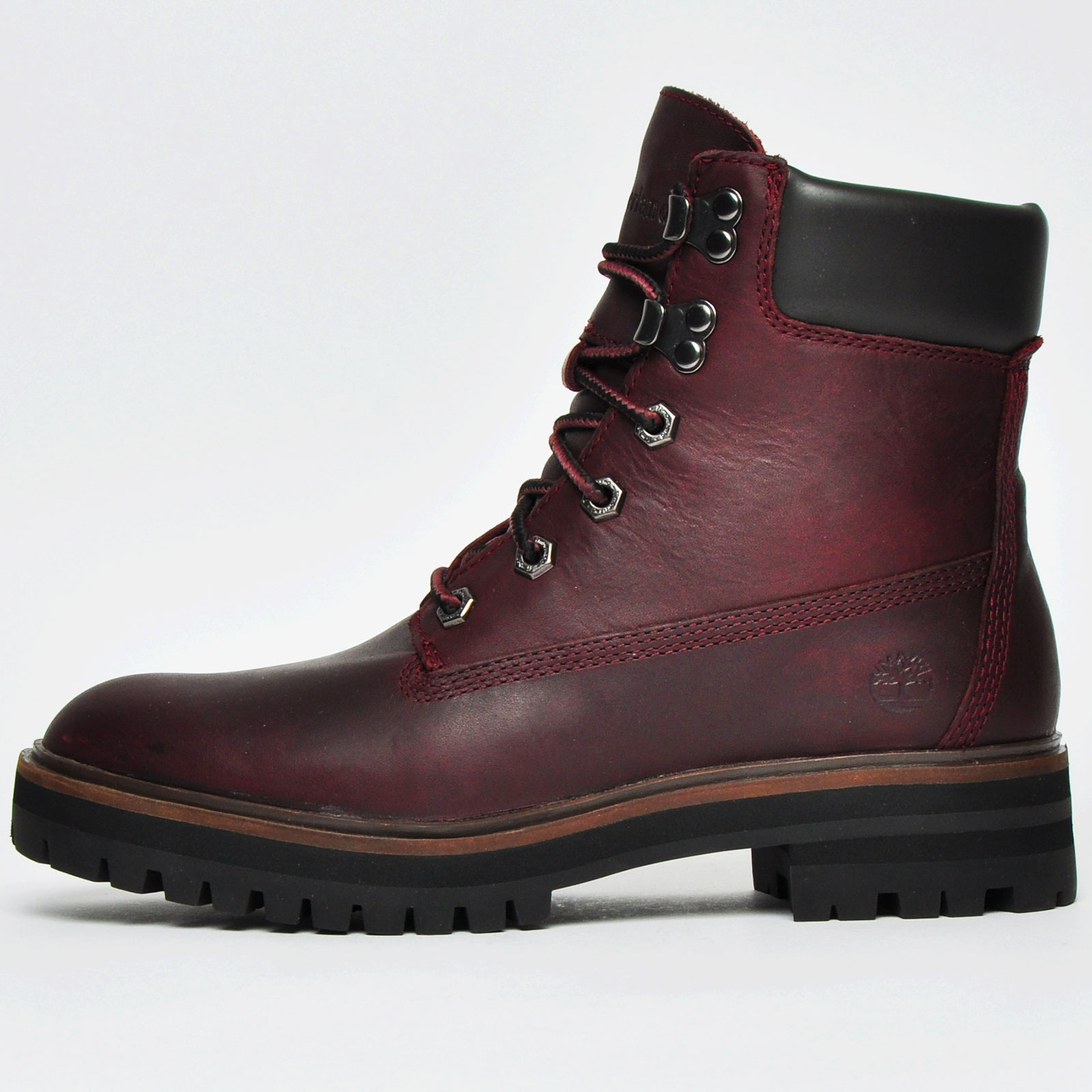 burgundy leather timberland boots