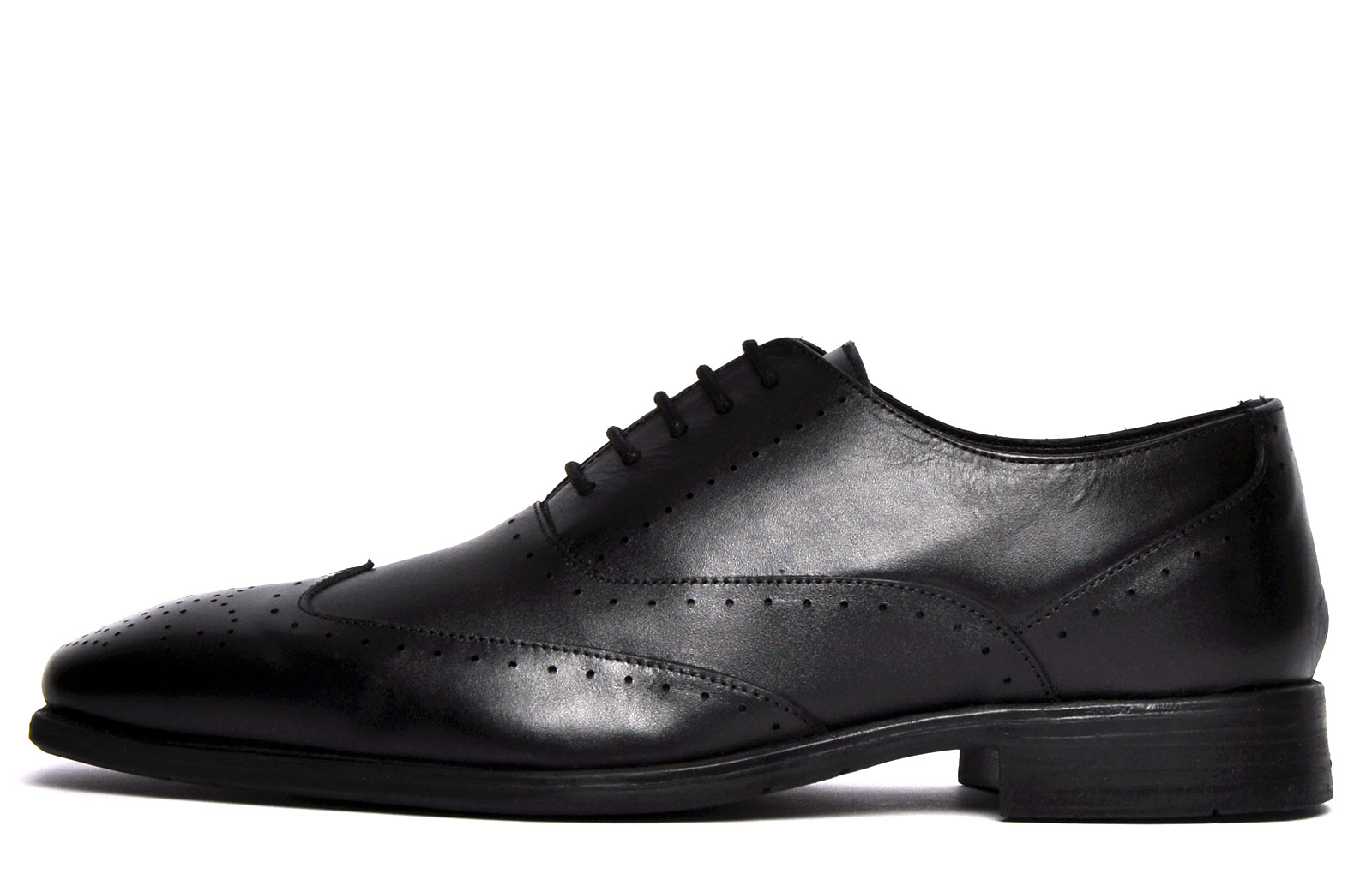 Black best sale brogue trainers